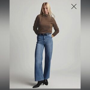 ❤️ QUINCE Comfort Stretch Wide Leg High Rise, Medium Wash, size 29 x 28 EUC!